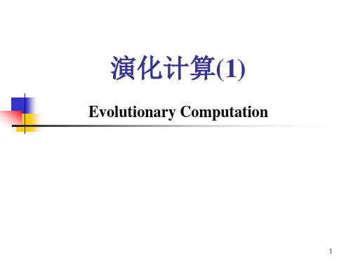 生物智能与算法-演化计算(1)