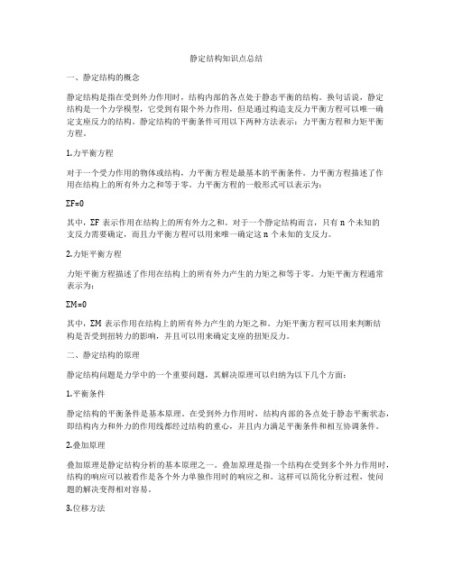 静定结构知识点总结