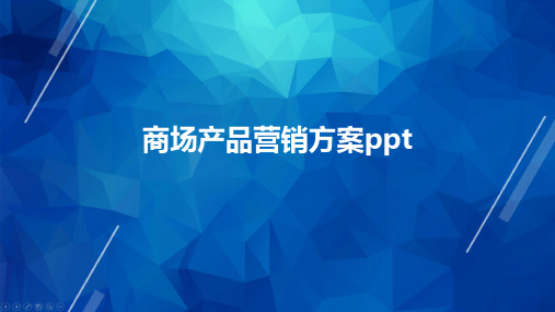 商场产品营销方案ppt