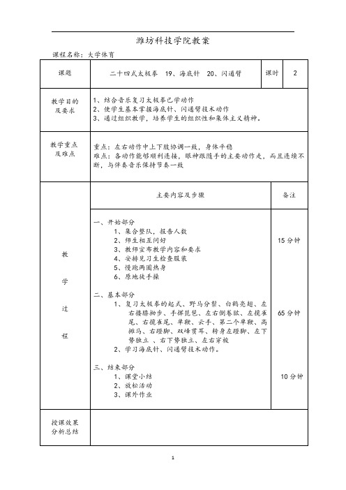 太极拳实践课——教案11-2