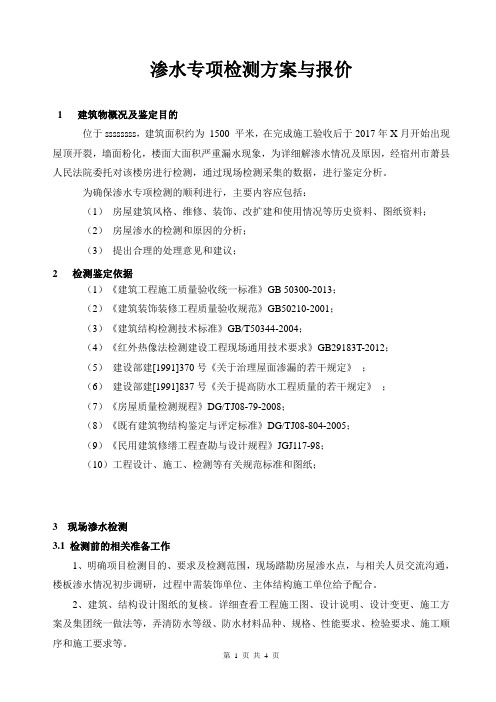 防水检测方案报告