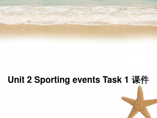 牛津译林版高中英语模块4 Unit 2 Sporting events Task 1 课件