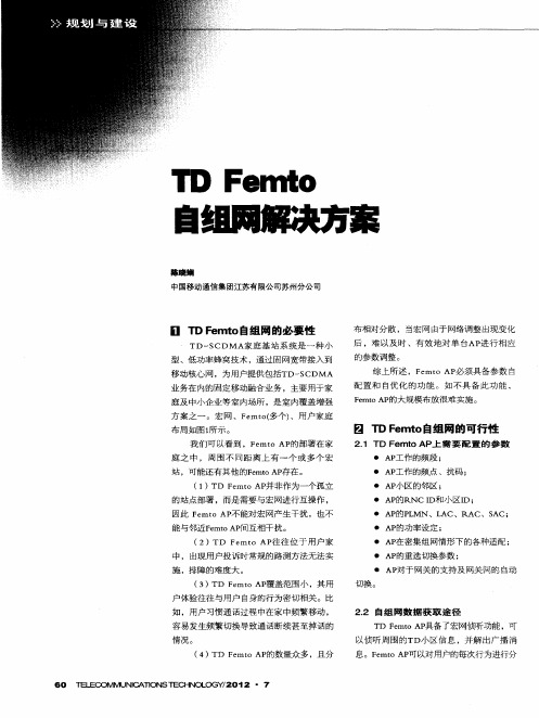 TDFemto组网解决方案