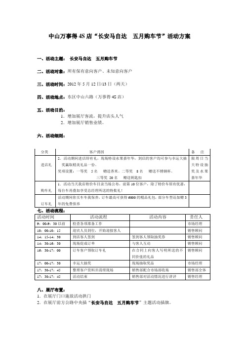 长安马自达  五月购车节