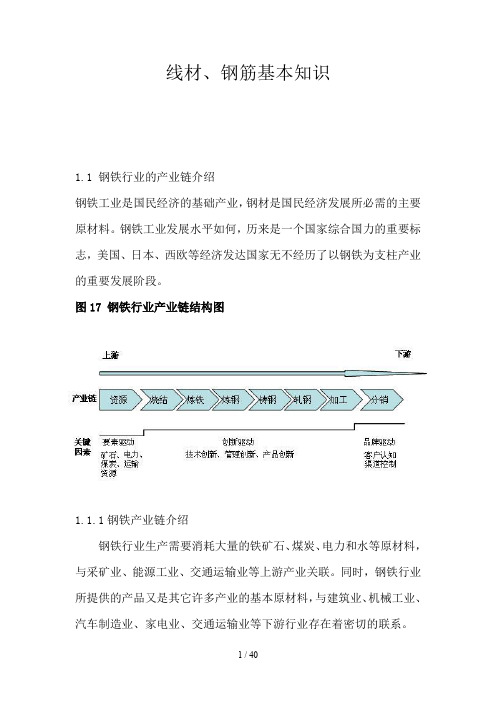 我国钢铁行业线材与钢筋基本知识