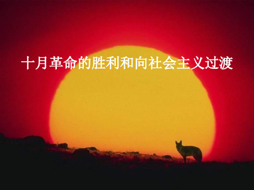 高二历史十月革命的胜利和社会主义过渡(201911整理)