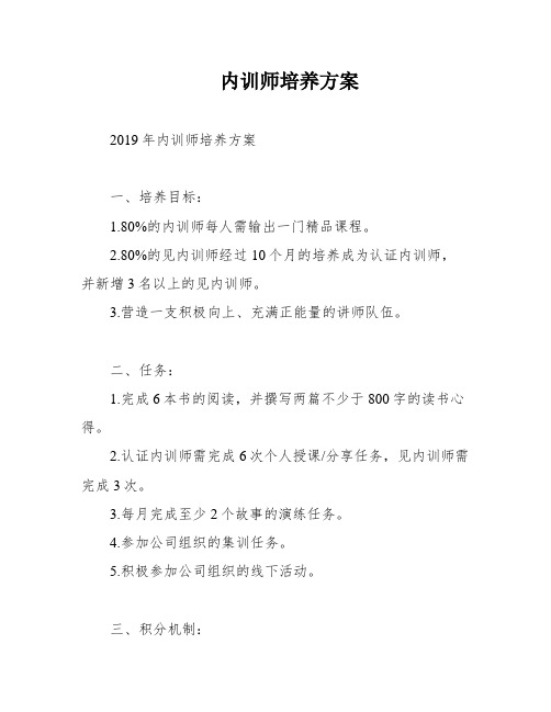 内训师培养方案