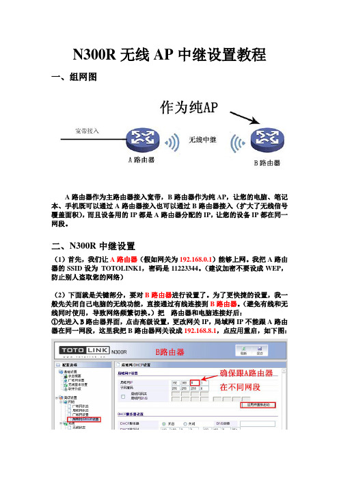 TOTOLINK无线AP中继设置