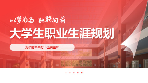 以梦为马 驰骋向前之大学生职业生涯规划ppt模板