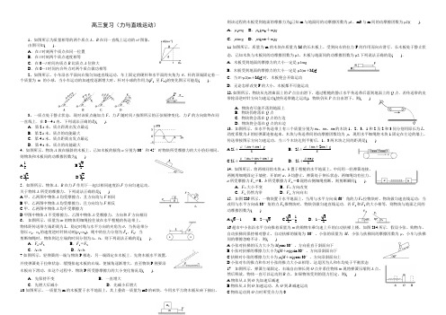 高三物理(力与运动)必修一过关练