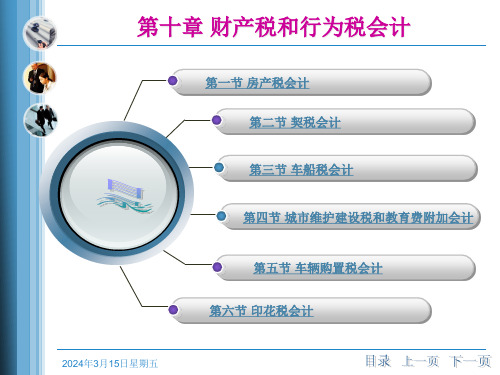 税务会计第十章财产税和行为税会计课件