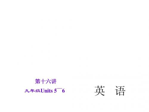 2015直击中考英语(人教版)总复习课件：第16讲 九年级Units5～6(共21张PPT)