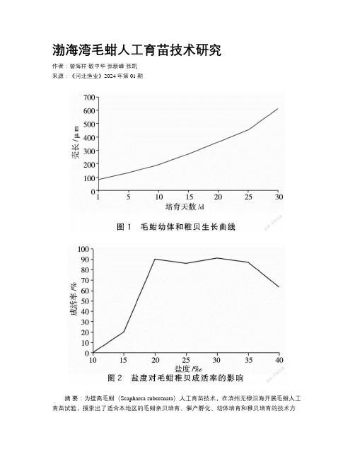 渤海湾毛蚶人工育苗技术研究