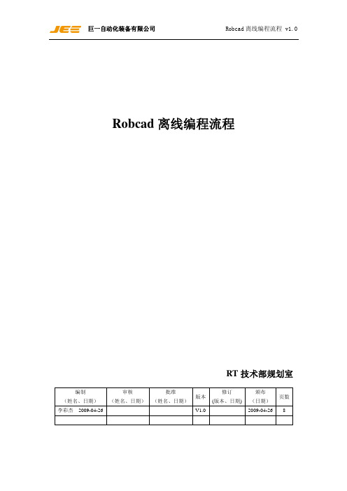 Robcad离线编程