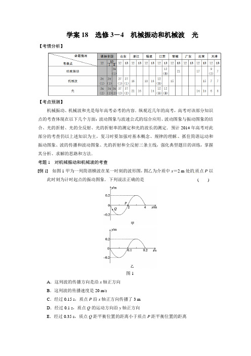 选修3-4 机械振动和机械波 光(含解析)综述