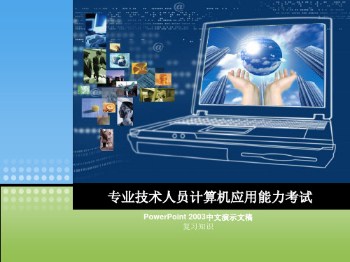 专业技术人员计算机应用能力考试《PowerPoint_2003中文演示文稿》知识归纳