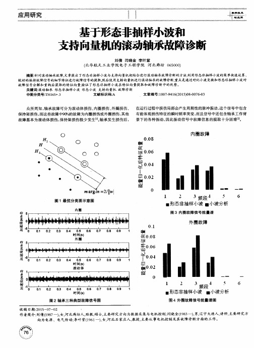 基于形态非抽样小波和支持向量机的滚动轴承故障诊断