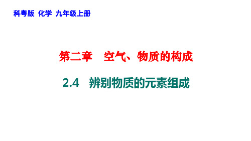 2.4辨别物质的元素组成课件-九年级化学科粤版上册