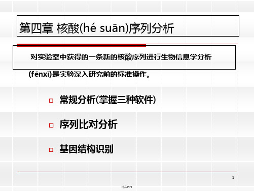 第四章核酸序列分析