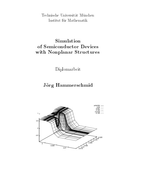 Simulation of Semiconductor Devices with Nonplanar Structures