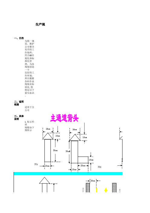 各生产现场箭头使用方法