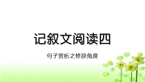 中考记叙文阅读——句子修辞赏析