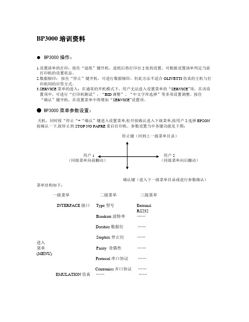 BP3000打印机设置说明