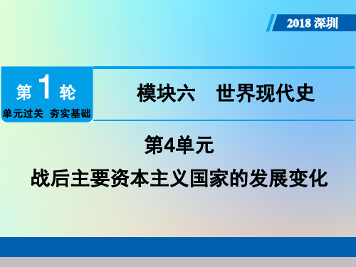 精选-中考历史总复习第1轮单元过关夯实基础模块六世界现代史第4单元战后主要资本主义国家的发展变化课件