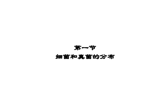 人教版八年级生物上册课件：第五单元第四章第一节细菌和真菌的分布 (共21张PPT)