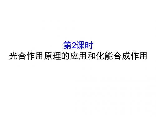《课时讲练通》2017-2018学年高中生物(人教版)必修一配套课件:5-4-2-2光合作用原理的应用和化能合成作用