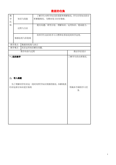 2020八年级数学上册 第15章 数据的收集与表示教案(2)(新版)华东师大版