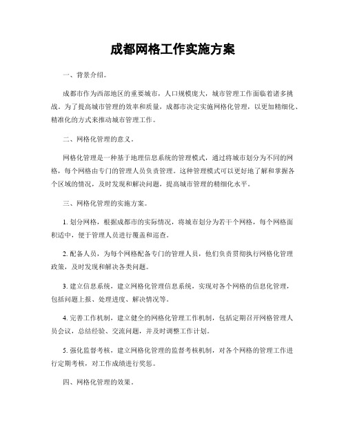 成都网格工作实施方案