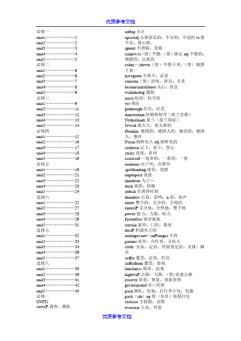 [实用参考]高中英语单词表-必修一到选修八.doc