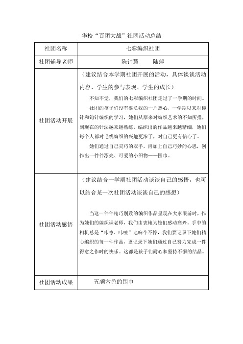 华校百团大战社团活动总结