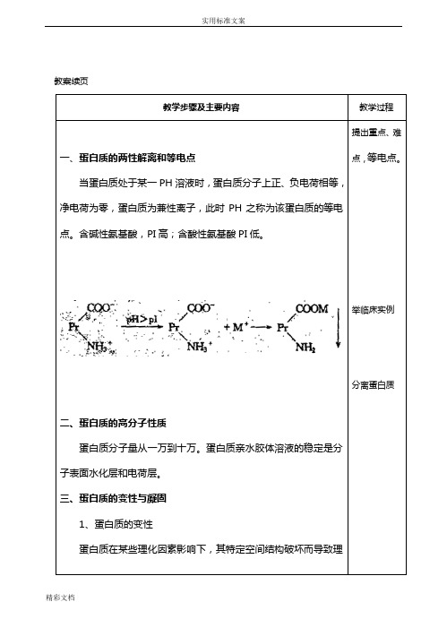 蛋白质理化性质