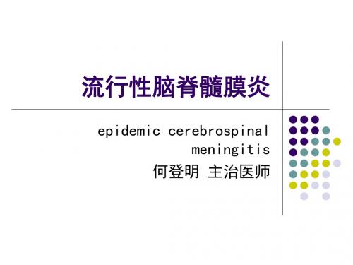 流行性脑脊髓膜炎概述