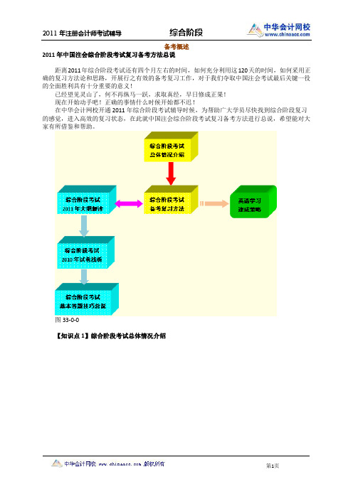 2011年注会-综合阶段讲义-0001基础班