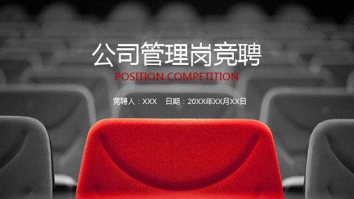 漂亮客户经理竞聘方案PPT