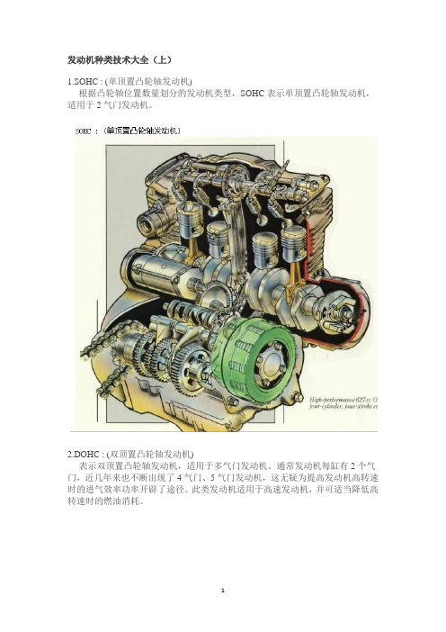 汽车发动机种类技术大全讲解