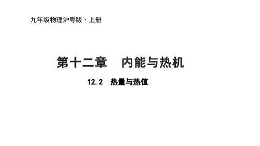 沪科粤教版九年级上册物理12.2 热量与热值课件