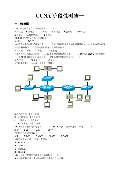 CCNA测试题一