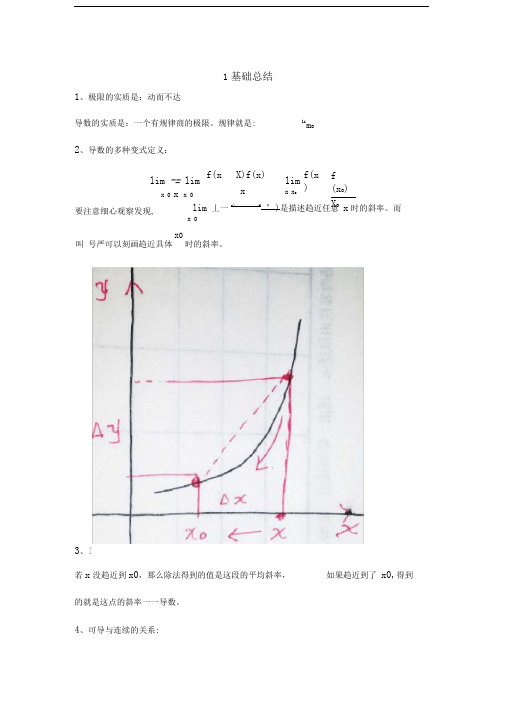 第2章导数与微分总结