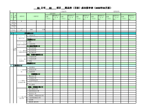 项目成本执行明细及动态监测表