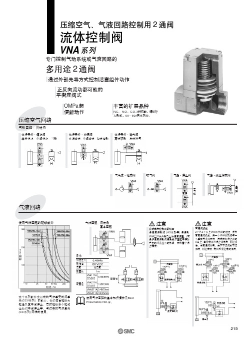 VNA系列 流体控制阀 说明书