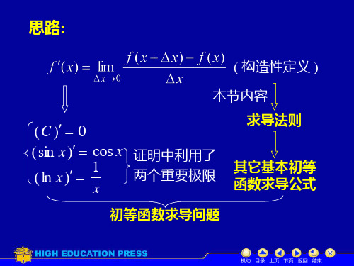 高数求导法则