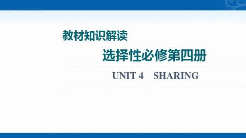 2022版新高考英语人教版总复习课件-选择性必修第4册-UNIT-4-SHARING