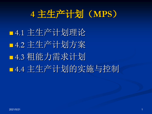 ERP4主生产计划MPSPPT课件