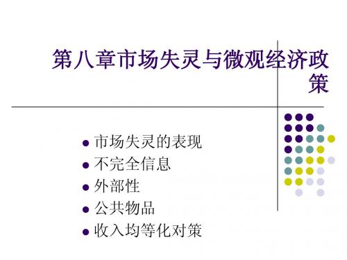 第八章市场失灵与微观经济政策