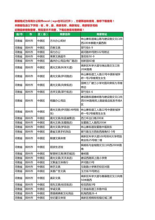 2020新版河南省郑州市中原区文具工商企业公司商家名录名单黄页联系电话号码地址大全174家