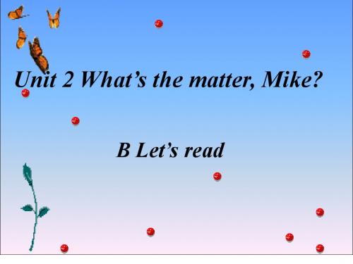 unit_2_what`s_the_matter_Mike B let's read